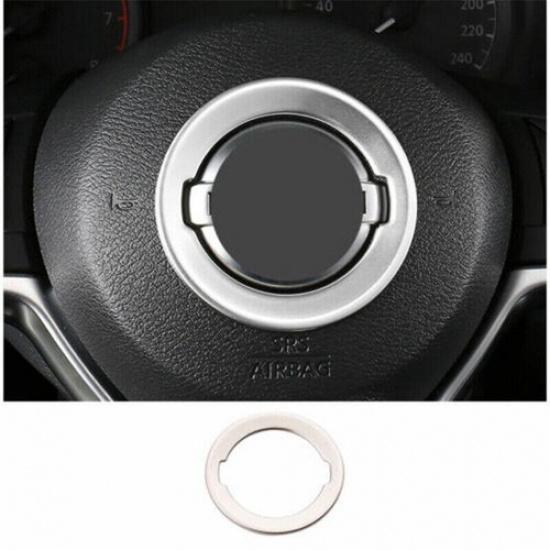 For Nissan Altima - Silver Steel Steering Wheel Horn Button Trim Cover