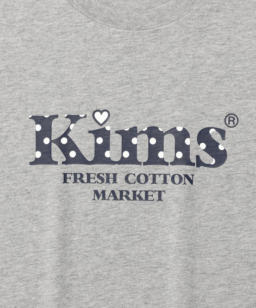 Kimseupeulesikoteunmakes Kims Bam Logo Dot Tee Gray
