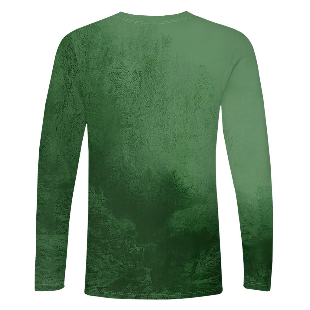 Men's T Shirt O-Neck Clothing Apparel Outdoor Long Sleeve Print Fashion Designer Vintage