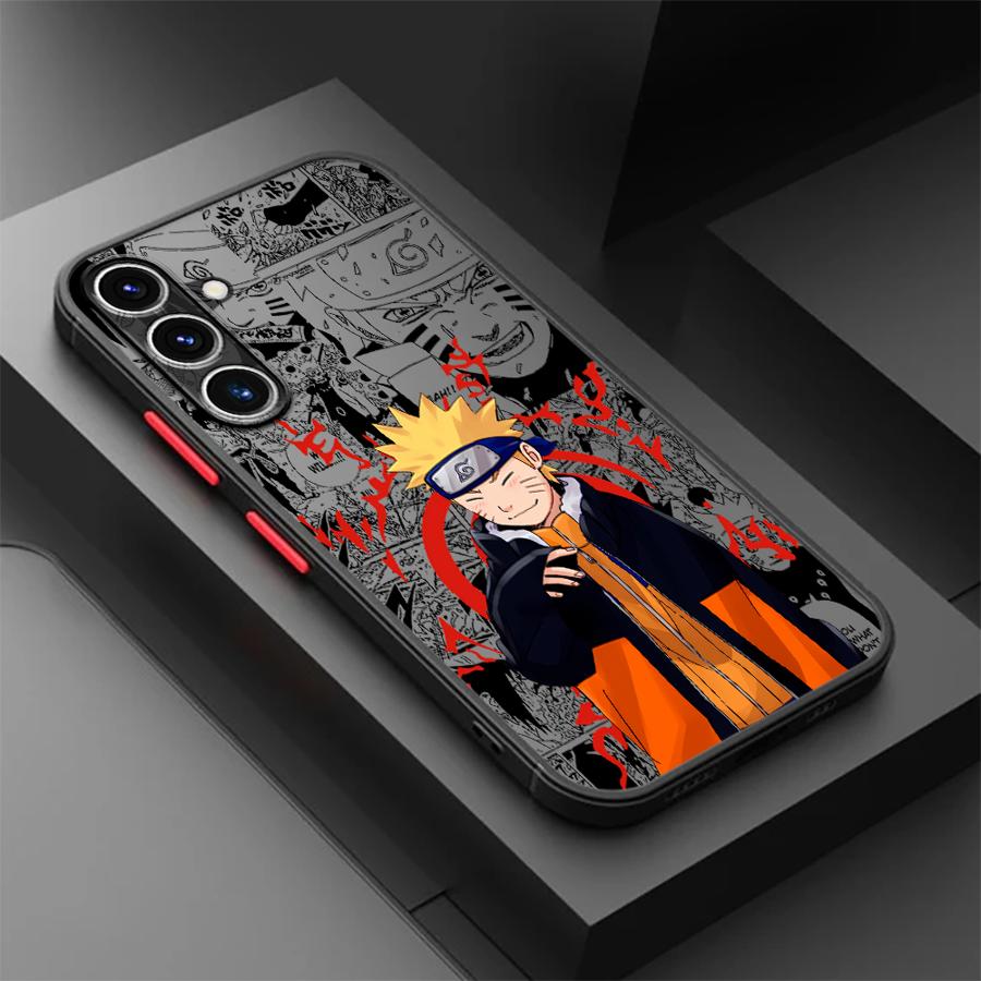 Matte Phone Cover Case for Samsung Galaxy A21s A24 A53 A25 A26 A73 A54 A52 A56 A34 A22 A35 A36 Anime Narutos Cool