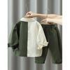 Kids Boys Spring and Autumn Set Handsome Boys Long Sleeve Shirt +pants Two Piece Set