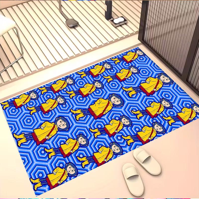 Coraline Print Rug, Washable Floor Carpet, For Entryway Dorm Laundry Room Office Study, Home Decor Birthday Christmas Gift