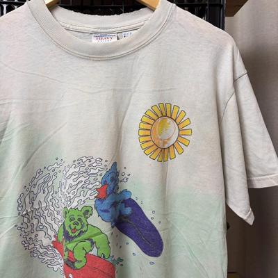Vintage 00s Grateful Dead Surf Bears Tie Dye Shirt Size M RL09