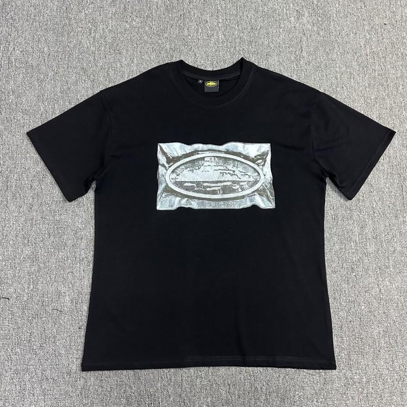 Corteiz Streetwear Baumwoll-T-Shirt Herren Lockerer Schnitt Rundhals Kurzarm Hip Hop Grafik-T-Shirt