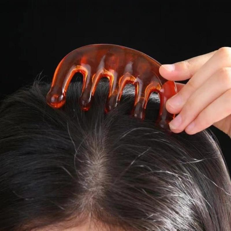 Resin Massage Scalp Comb Hair Brush Massage Comb Scalp Meridian Comb For Stress Relief