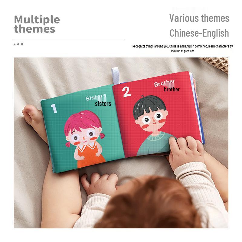 Crinkle Paper Infant Cloth Book: Tear-Resistant, Chewable, 3D Cognitive Early Education Toy