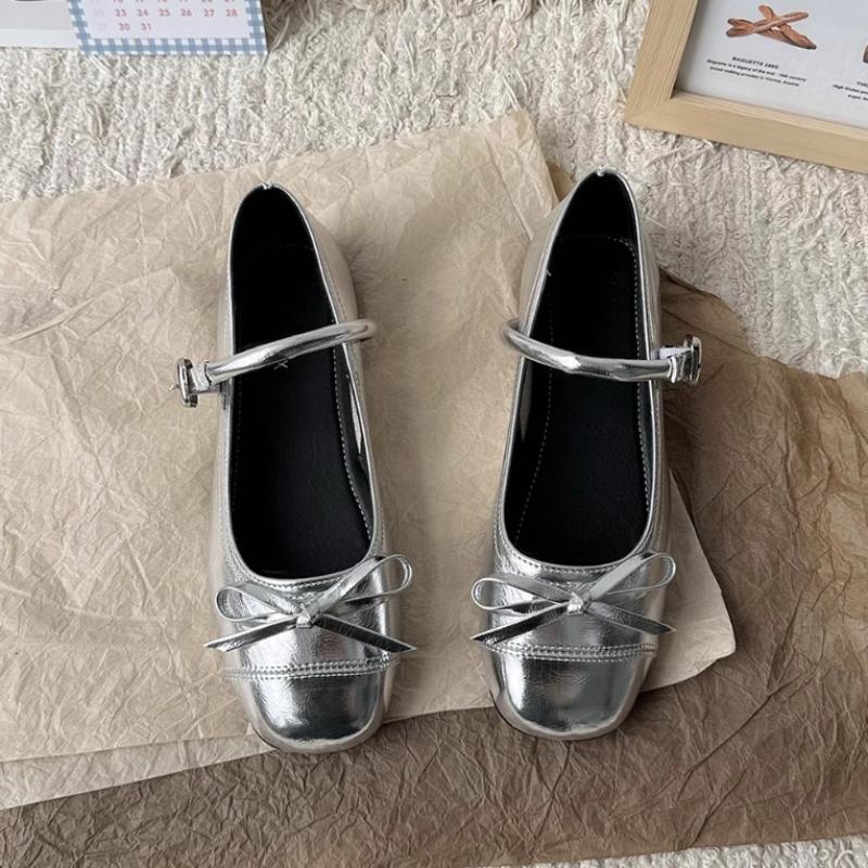 Designer Spring Women Mary Jane Shoes Fashion Square Toe Ladies Comfort Soft Sole Flats Women's Comfort Ballerinas Shoes