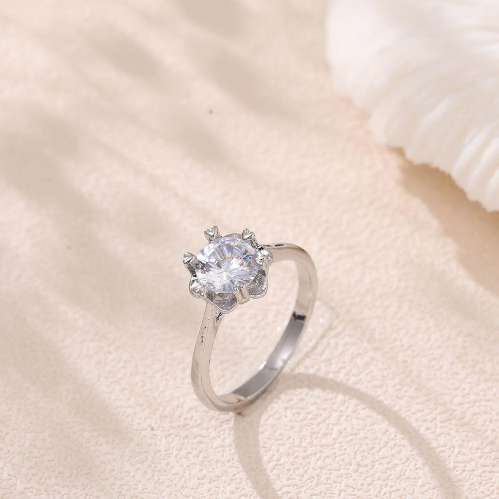 Trendy Minimalist Zircon Ring for Women