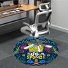 1 Stück Spongebob Büro Runder Teppich, Unter Bürostühlen Schlafzimmer Wohnzimmer Heimdekoration a1022244