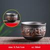 Retro Purple Clay Dragon Pattern Tea Bowl Zhu Mud Teacup Handmade Relief Dragon and Phoenix Tea Cup Portable Master Cup Tea Set