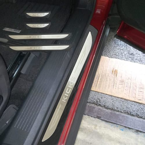 OKAYOHINN Nissan Kicks KICKS Exclusive Scuff Plate Side Step Scuff Protective Seat Door Sill Plate Inside Interior Panel Accessories Dirt Prevention S