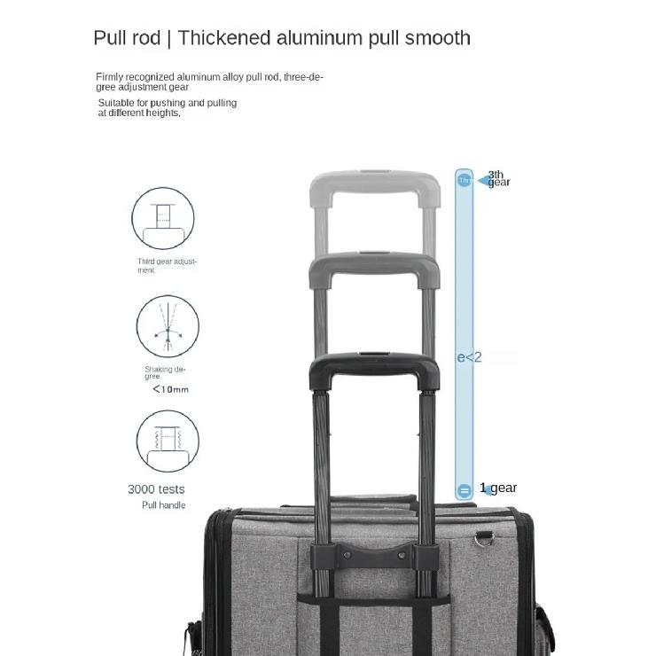 Pet Dog Cat Trolley Rolling Luggage 4 Universal Wheels Pet Stroller Animal Travel House Suitcase Pet Wheel Carrier