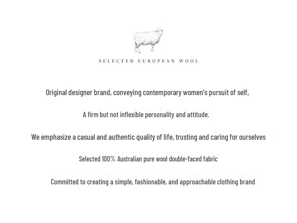 Damen Retro Wollmantel doppelseitig mit Metallschnalle - Kurz/Lang, Verdickt für Herbst/Winter