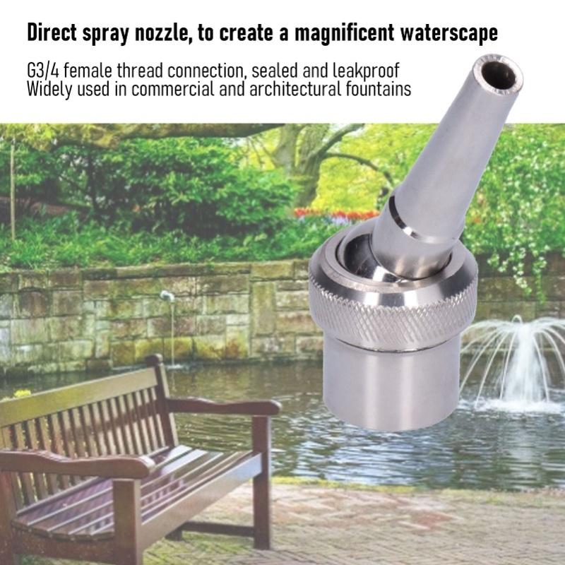 Springbrunnen Düse G3/4 Innengewinde 25mm Edelstahl Verstellbare Jet Wassersprühdüse
