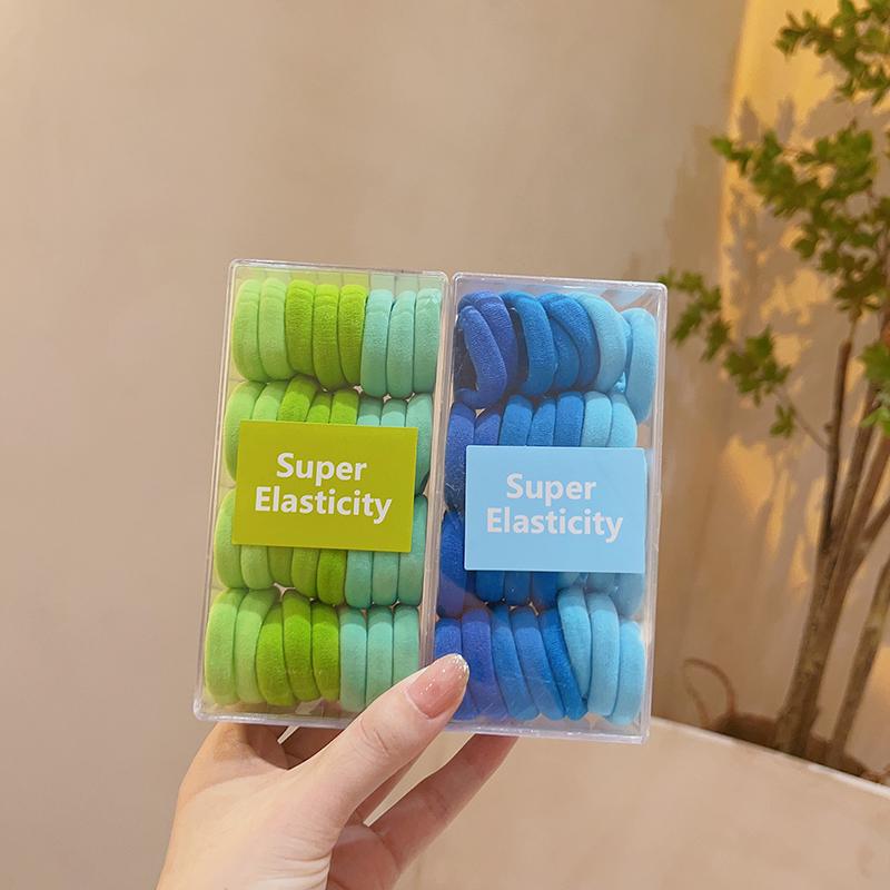 Korean Style Colorful Gradient High Elasticity Hair Ties for Girls' Ponytails