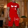 Men's Loose Fit Short Sleeve T Shirt and Shorts Set Casual Two Piece Outfit Comfortable Summer Wear Breathable Fabric Suitable for Outdoor Activities