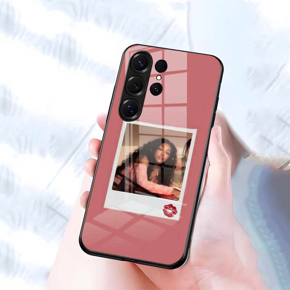 Singer SZA Lana Phone Case For Samsung S26 S25 S24 FE S23 S22 S21 Plus S20 Ultra Note20Ultra Black Glass Cover