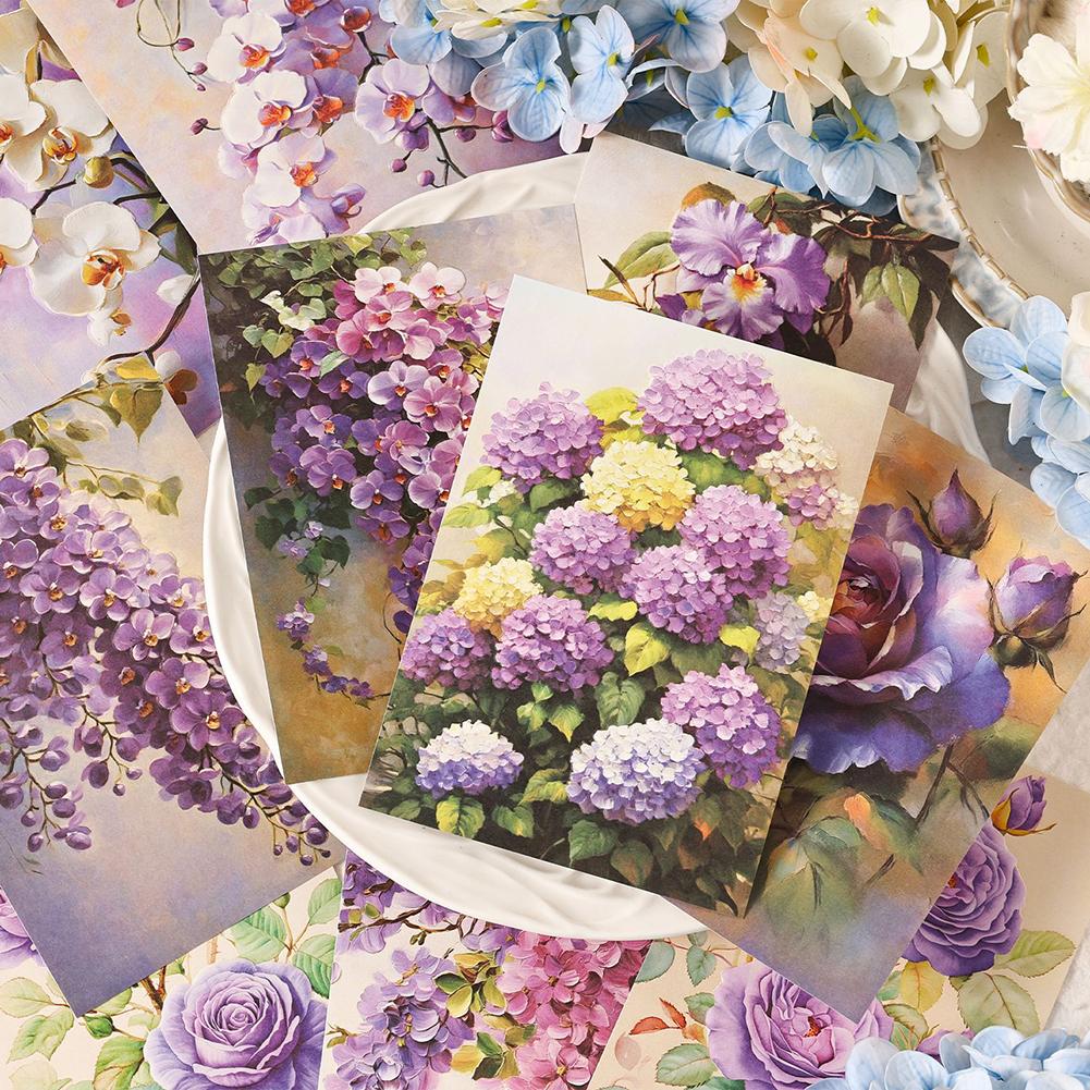 10 Packs A Corner of Flower Town Series Cute Retro Relief Decorative Paper Memo Pad Journal Scrapbooking Material Paper
