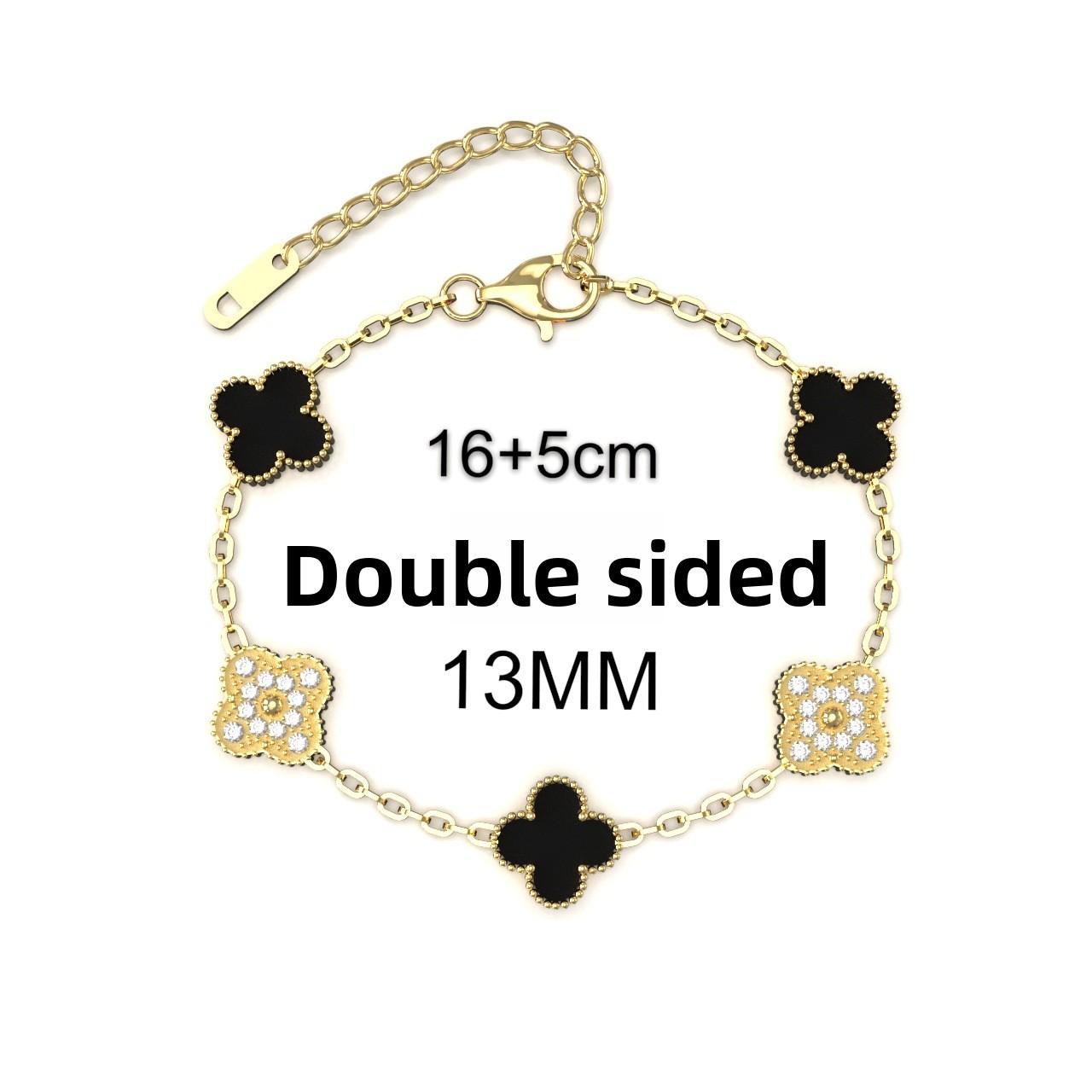 

13мм Модный Высококачественный Браслет Четырехлистный Клевер 18К Пять Цветов Женский Браслет