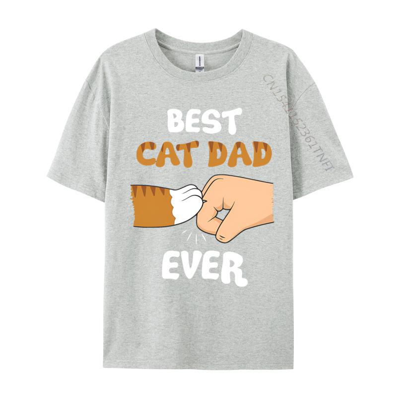 T-Shirt für Männer Bester Katzenpapa aller Zeiten Vatertag T-Shirts Baumwolle Oberteile T-Shirts Rundhals Herrenbekleidung Übergröße
