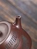 Handmade Yixing Zisha Purple Clay Teapot, Engraved and Painted Han Duo Pot for Gongfu Tea Brewing