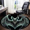 1 Stück Fledermausflügel Büro Runder Teppich, Matte Geeignet für Büro, Unter Bürostühlen Schlafzimmer Wohnzimmer Heimdekoration, Raumdeko