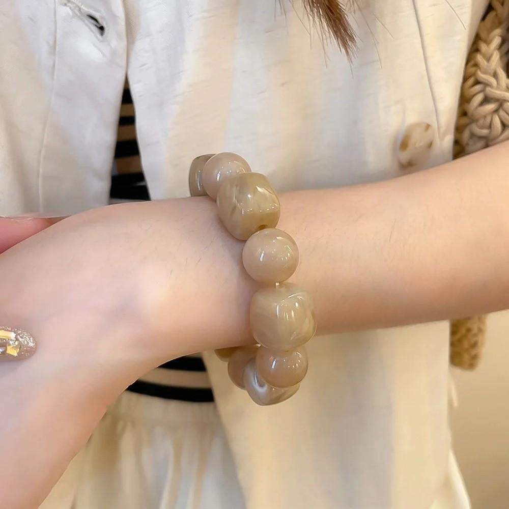 Acrylic Geometric Bracelet Irregular Women Wristband Simple Beaded Bracelet  Hand Accessories