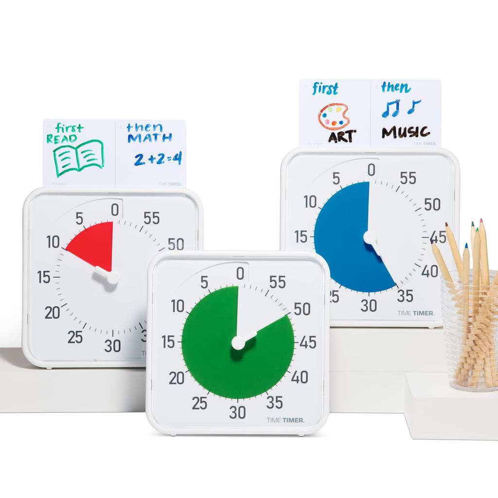 TIME TIMER 19cm time 60-minute timer, white/green, management/learning timer, TT08C-WHT-GR-W (genuine product)
