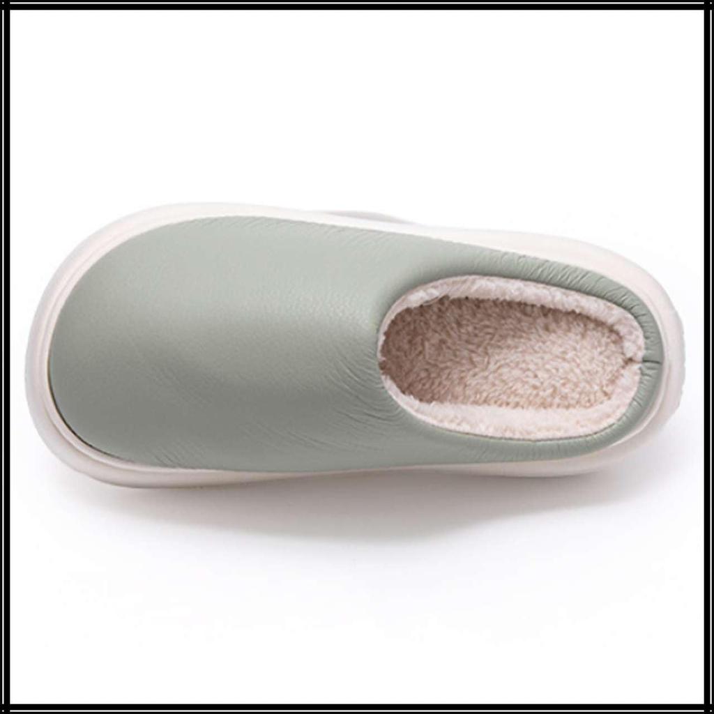 White Fang PU Leather Waterproof Simple and for Men and RS022 Non-Slip One-Size Slippers, Stylish, Women, (Purple)