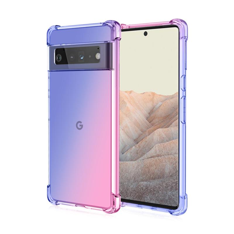 

Силіконовий чохол з градієнтом для Google Pixel 9 Pro XL 9 8A 7 6A 5A 4XL 4A Чотири кути Протиударні подушки безпеки М’який ТПУ Прозора задня кришка для Pixel9 Pro Pixel 4 XL рожевий/синій