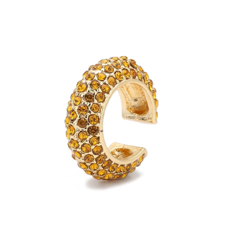 Nowość Wielokolorowy Cyrkon Kryształowy Kamień Klips do Ucha Stackable Kolczyk w Kształcie C Bez Przekłuwania Uszu Kolczyki do Chrząstki Uszu Kobiety Modne