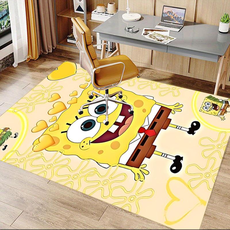 1 szt. Karcianka SpongeBob Kanciastoporty Antypoślizgowa Mata Podłogowa Poliestrowa do biura. Sypialni