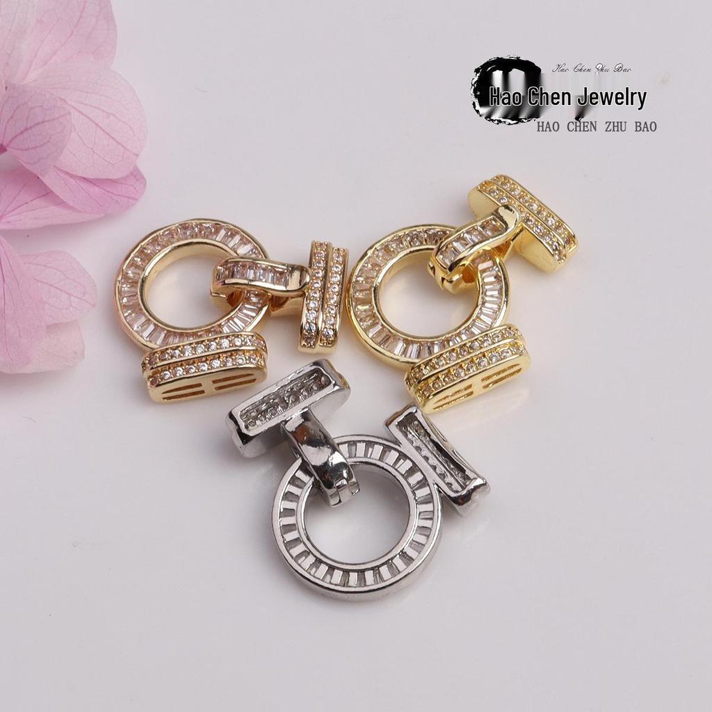 14K Gold Filled Color-Retaining Round Clasp Necklace Bracelet DIY Jewelry Accessories