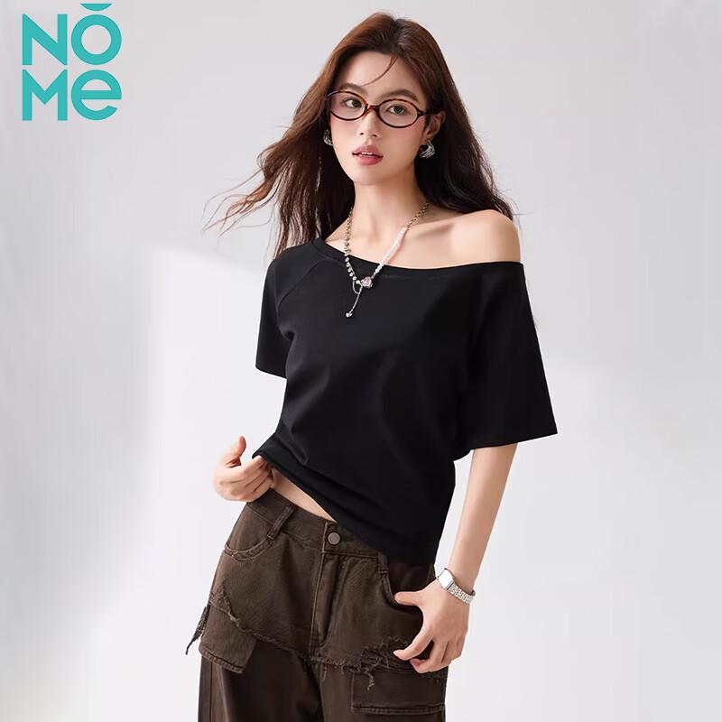 NOMe Women s Off-Shoulder Ribbed Short-Sleeve T-Shirt XL