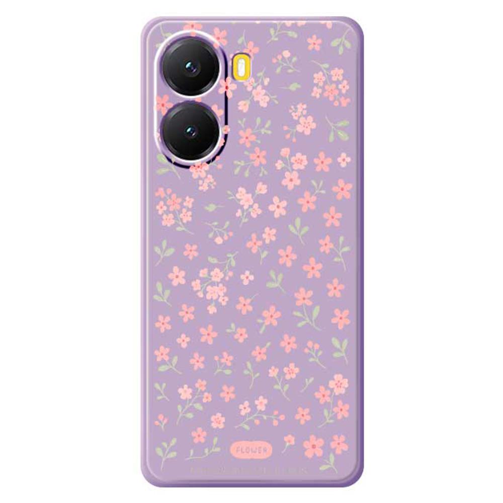 For Xiaomi Redmi Turbo 4 5G/Poco X7 Pro 5G Case Pink Small Flowers Pattern Printing Straight Edge TPU Phone Back Cover