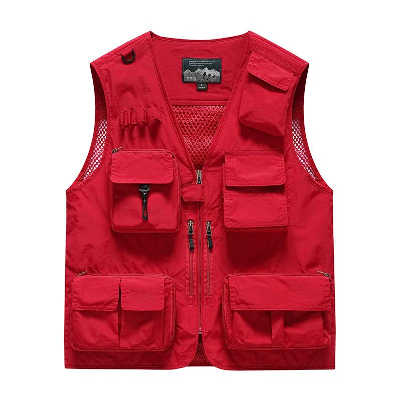 Vest Tooling Multi-Pocket Vest Men's Thin Outdoor Breathable Outdoor Sports Vest