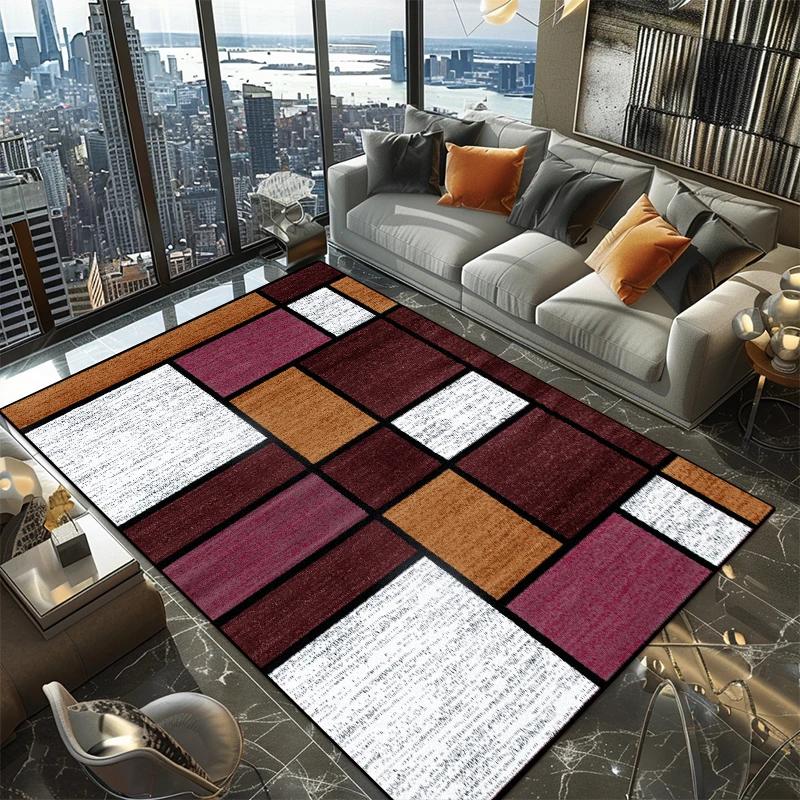Nordic Geometric Pattern Carpets for Living Room 200x300cm Luxury Large Room Rugs Machine Washable Non-slip European Tatami Mat