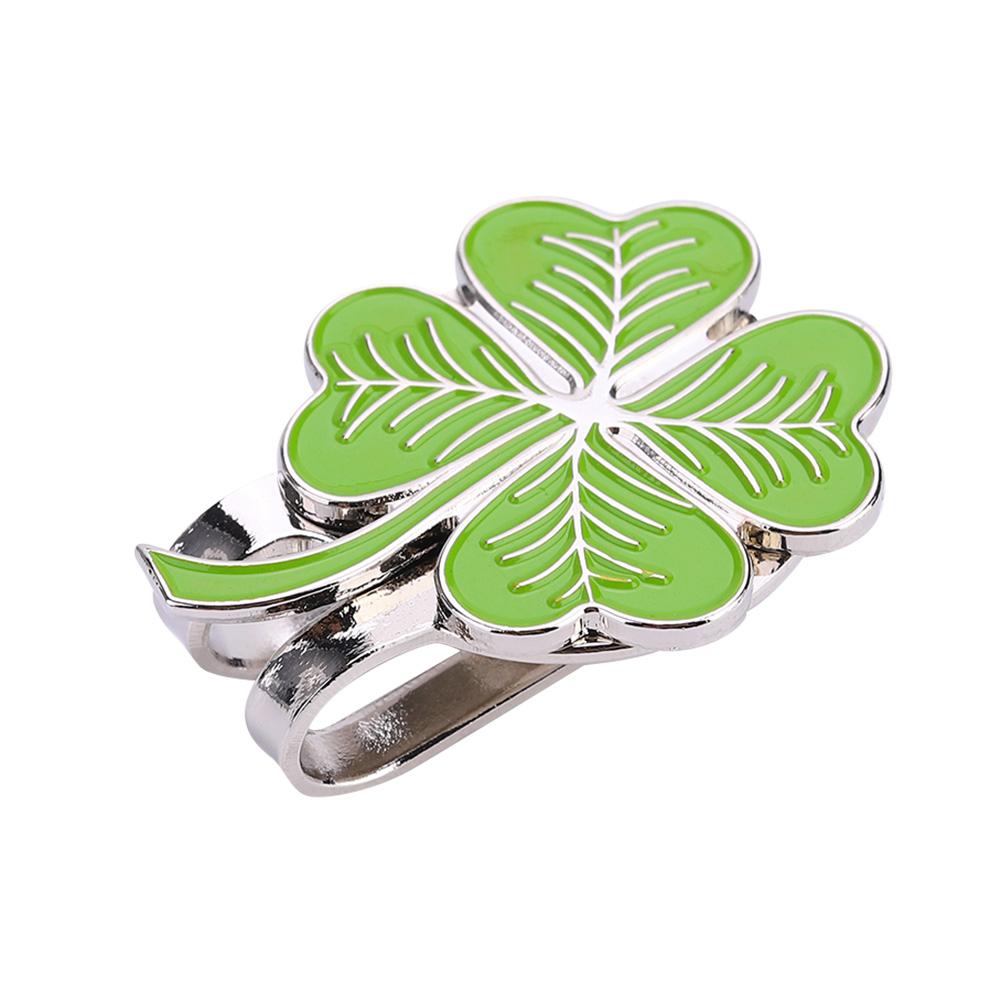 Magnetic Golf Cap Clip Clover Hat Clamp Metal Ball Marker Outdoor Sports Accessory