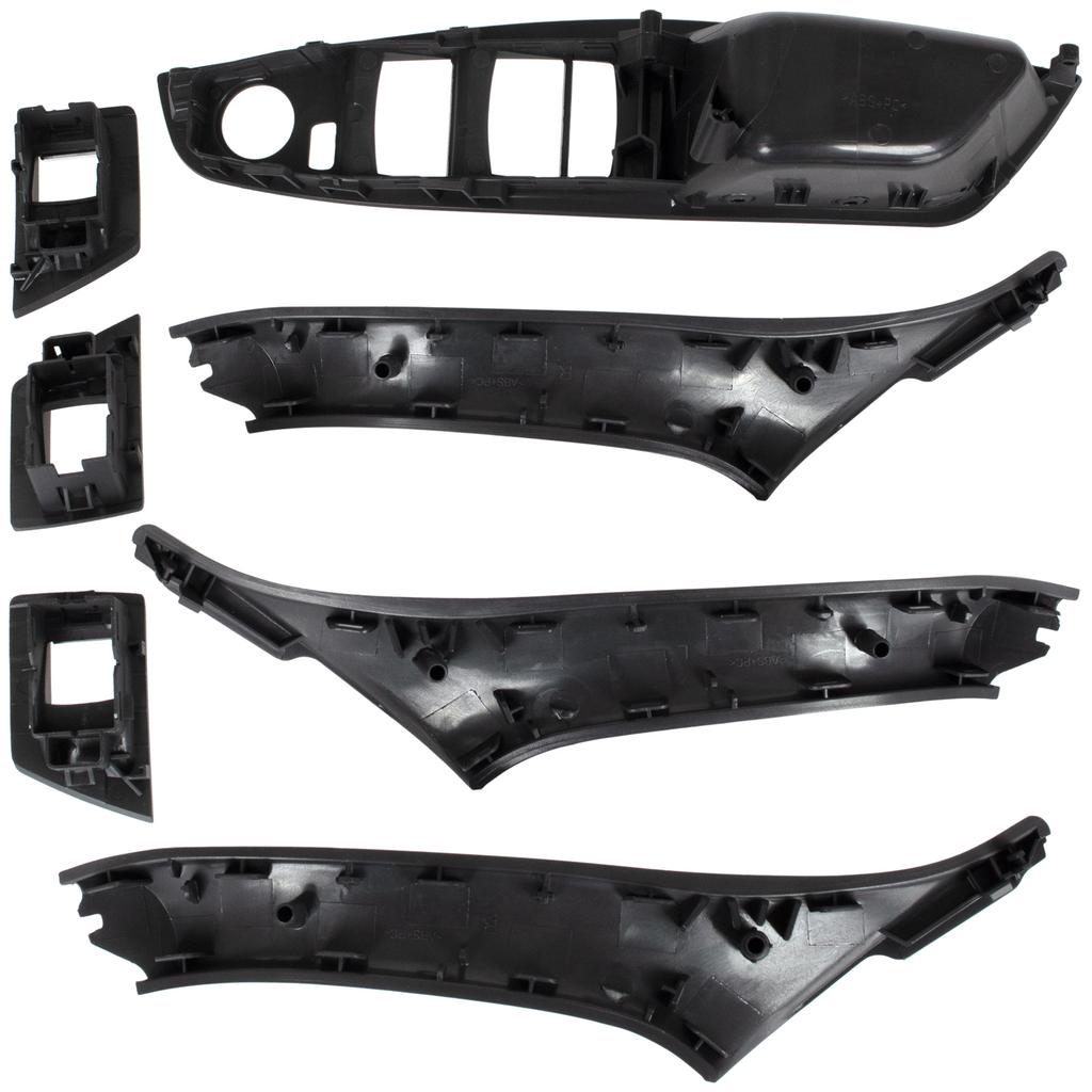 BMW 5 F10 F11 09-17 set of interior door handles front and rear 7 pcs. SET BLACK - 1 hole