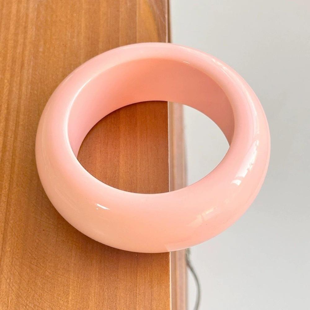 Bohemian Round Wide Bracelet Europe American Style Retro  Hand Ring Unique Acrylic Bangle  Women