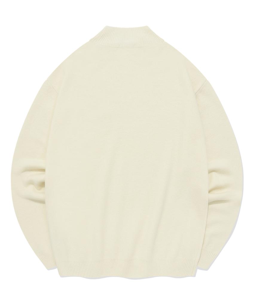 COVERNAT Lambswool Half Turtleneck Knit Ivory