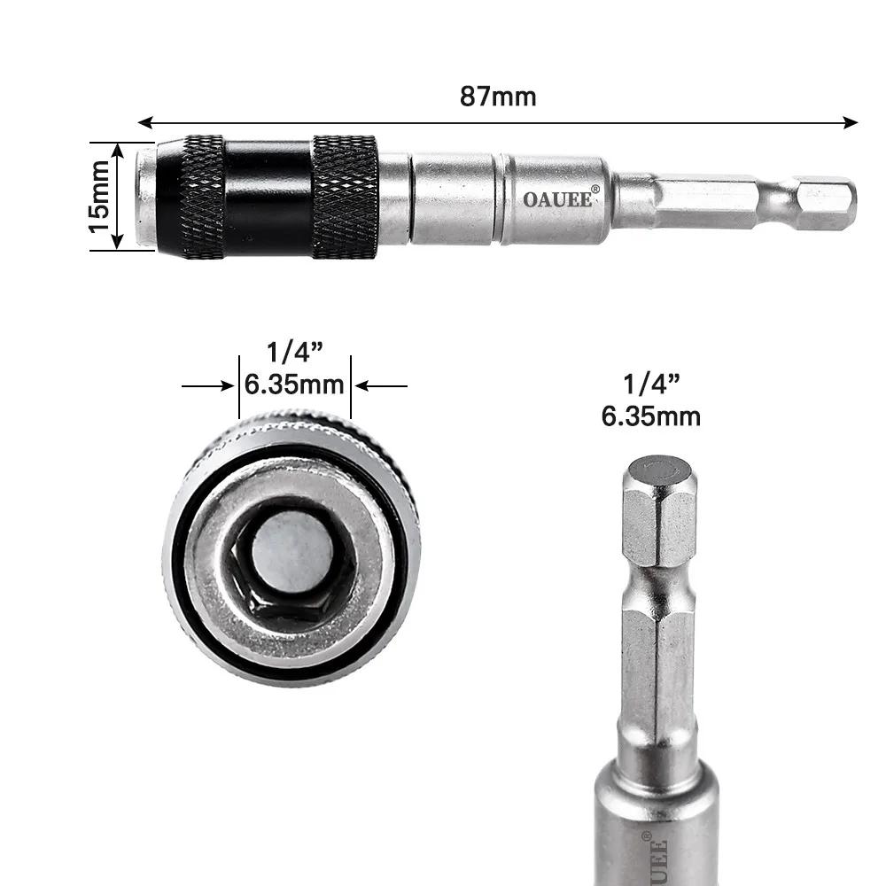 1/4" Hex Shank Magnetic Screwdriver Bit Screwdriver Bit Adjustable Magnetic Swivel Bracket Screwdriver Extension Adapter