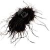 Luxe Ostrich Feather Hair Claw for Women - Stylish, Large Shark Clip Hairpin