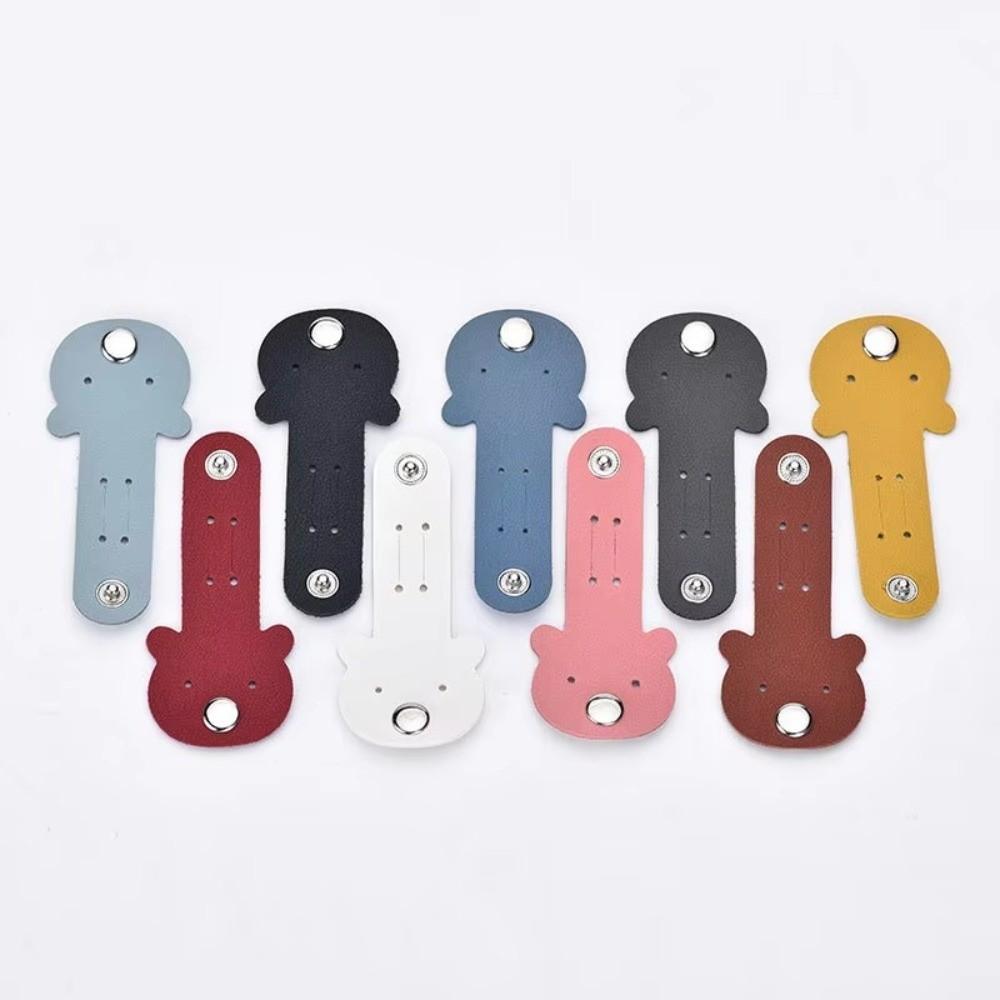 Elastic Tie Cable Ties Leather Cable Winder Portable USB Wire Ties  Data Cable Storage