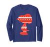 PEANUTS Snoopy Red Pattern Silhouette Long Sleeve T-Shirt