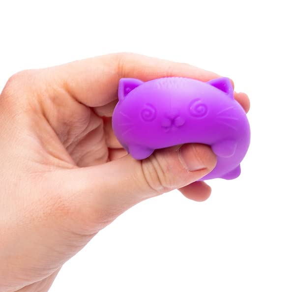 Schylling NeeDoh Teenie Cool Cat Sensory Fidget Toy 3 Mini Groovy Gloves Assorted Colors Ages - - - 3+ (1 Pack)