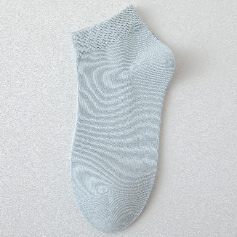 Women's Low-Cut Pure Cotton Breathable Socks - Spring/Autumn, Sweat-Absorbent, Odor-Resistant, Thin Summer Style, White