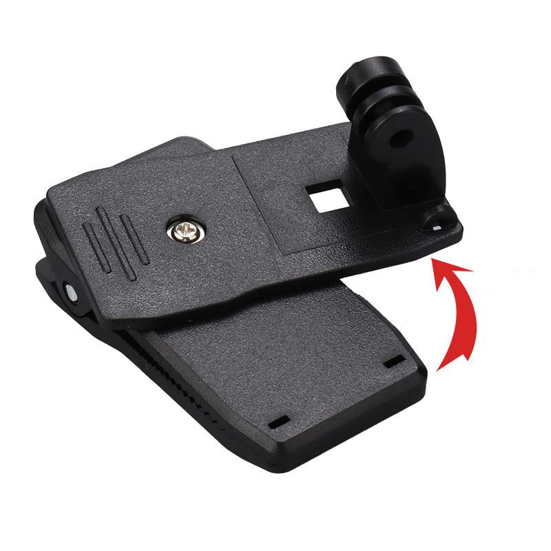 1PCS 360° Rotary Clip Mount For Camera 13 12 10 9 8 7 Insta360 X3X4 SJCAM - Hat Belt Backpack Clamp Accessories