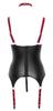 Cottelli Bondage - Sexy Matte Chemise without Bust + Open Thong XL