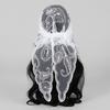 Solid Color Embroidery Shawl Thin Fabric Prayer Veil Vintage Hair Scarf  for Women